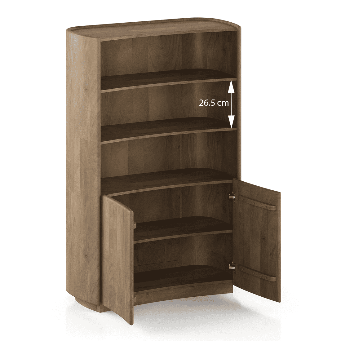 Torin Solid Wood Bookshelf In Golden Ash Finish