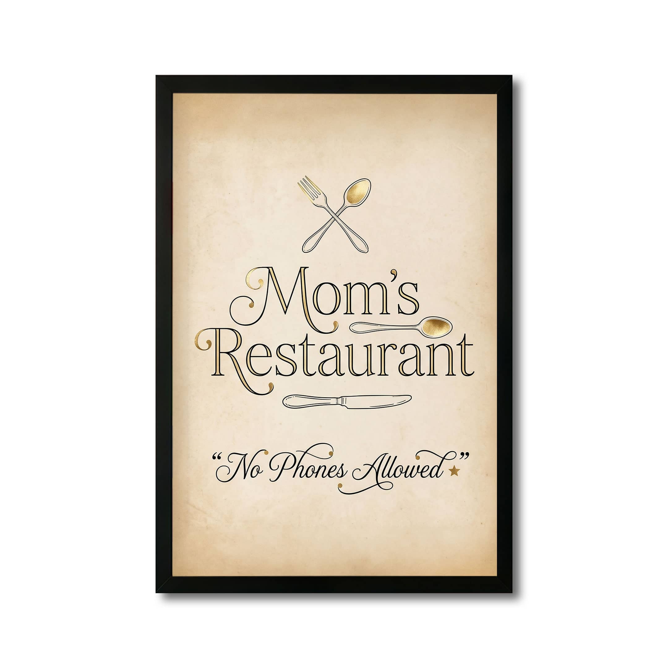 The Castle Decor Moms Restaurant Kitchen Quote Wall Art 12x18 Inch - The Castle Decor