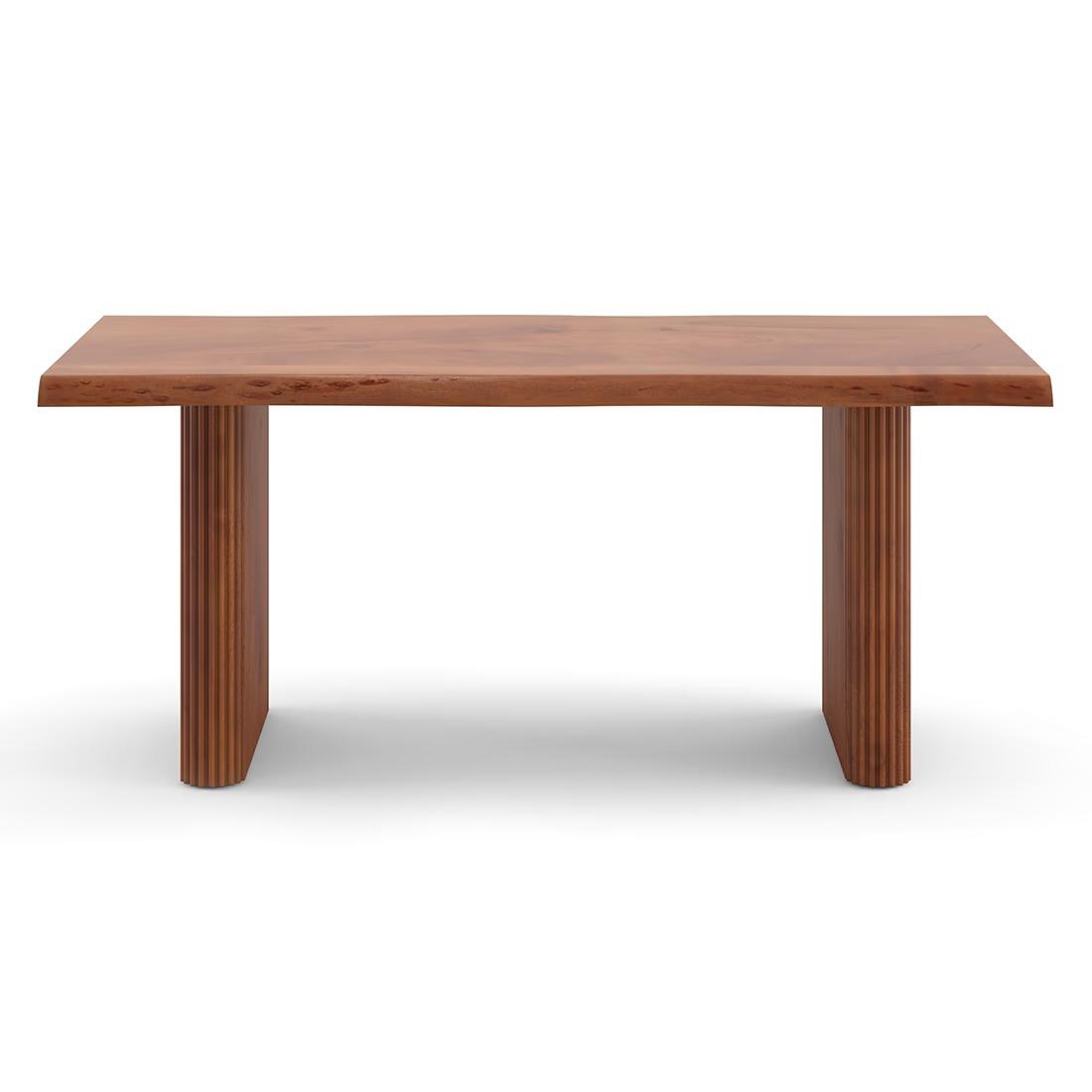 Heston Solid Wood 6 Seater Dining Table With 6 Rickman Lounge Chair (Colour : Matty Grey)
