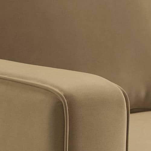 Apollo Compact Sofa Set (Colour : Fawn Velvet, Cushion : Soft, Back Type : High Back, Seater : 3+2+1)