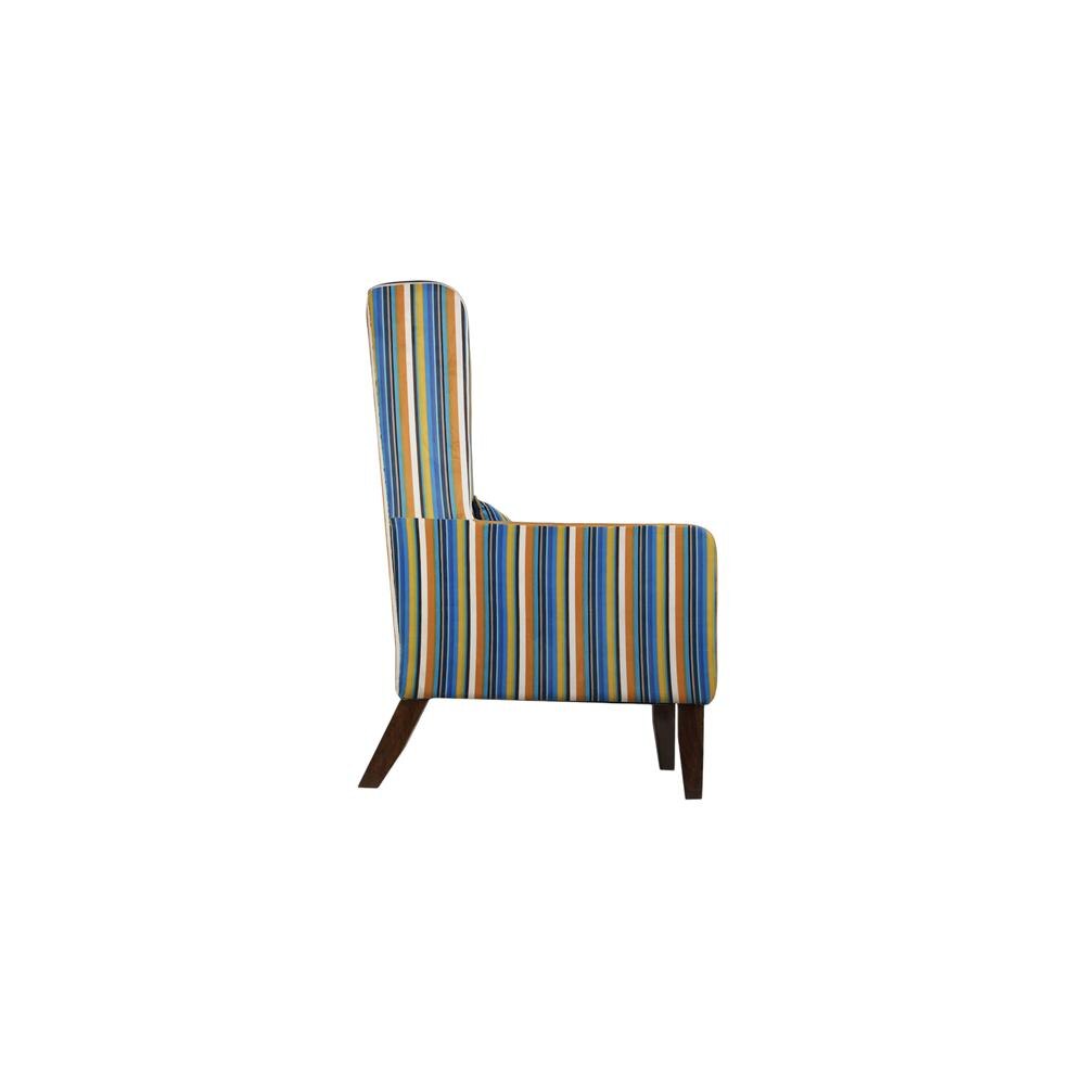 Euporia Solid Wood Lounge Chair In Multicolour