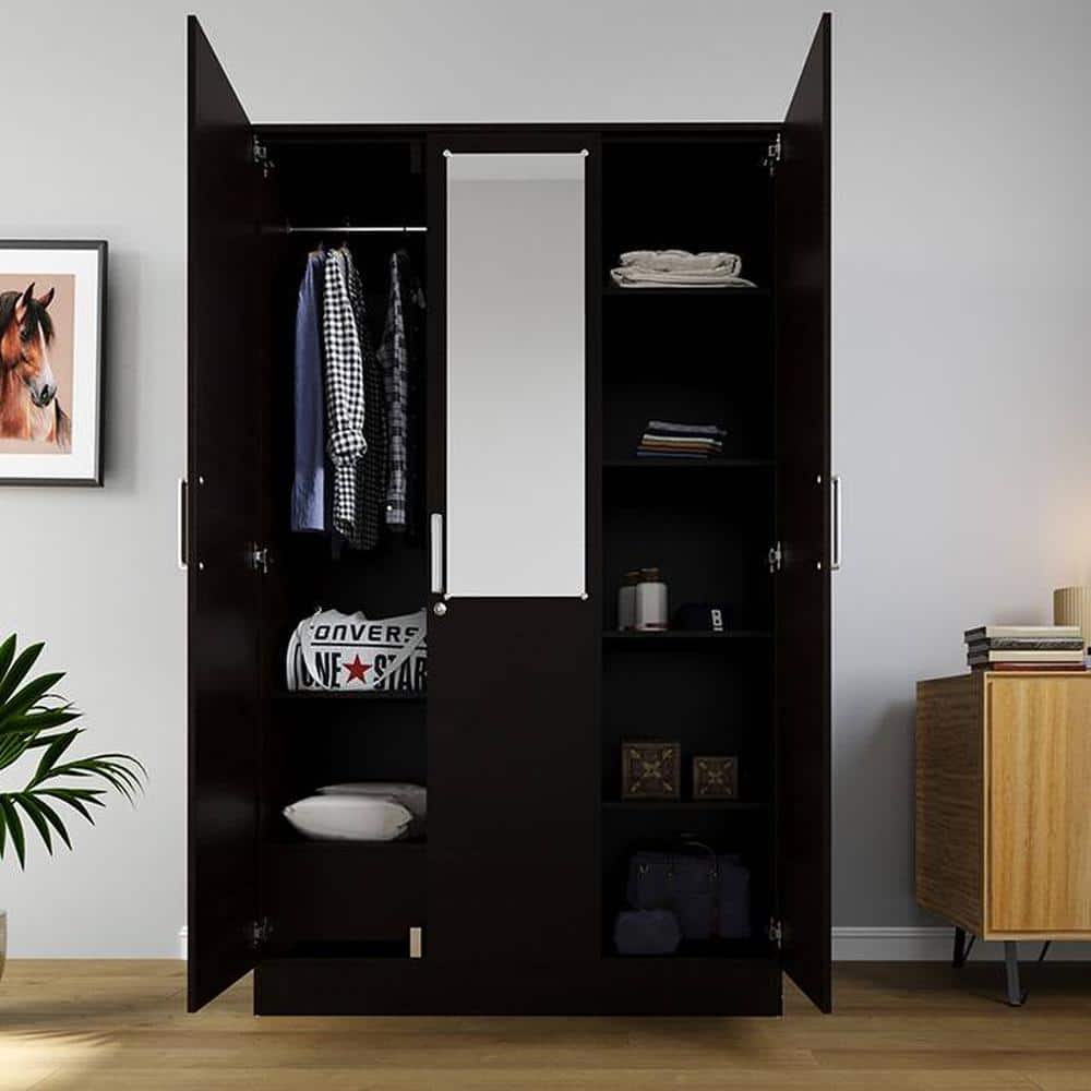 Luciana 3 door Wardrobe with Mirror