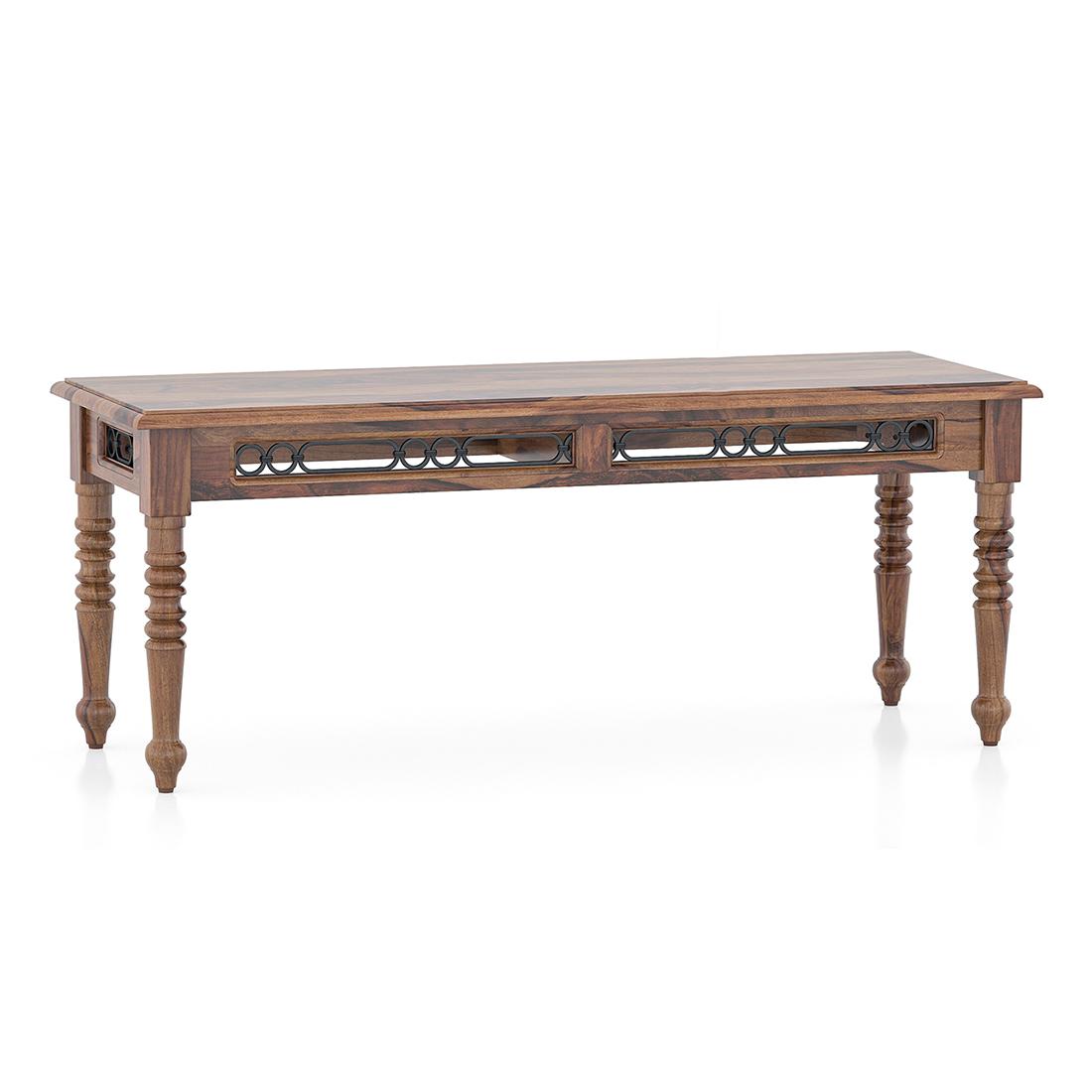 Bunai Solid Wood Bench In Teak Finish