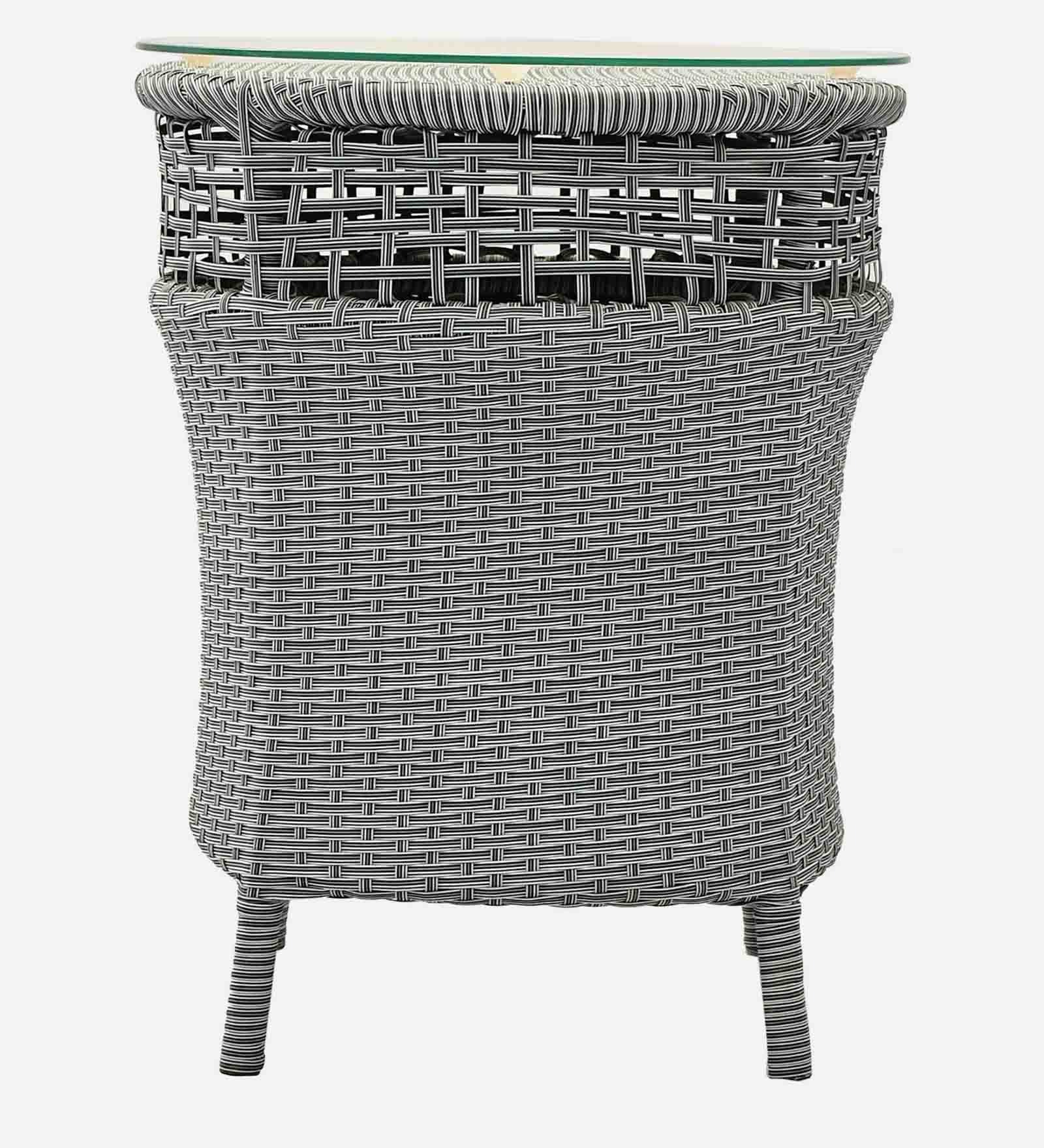 Perth Wicker Chair In Grey Dual Tone Finish