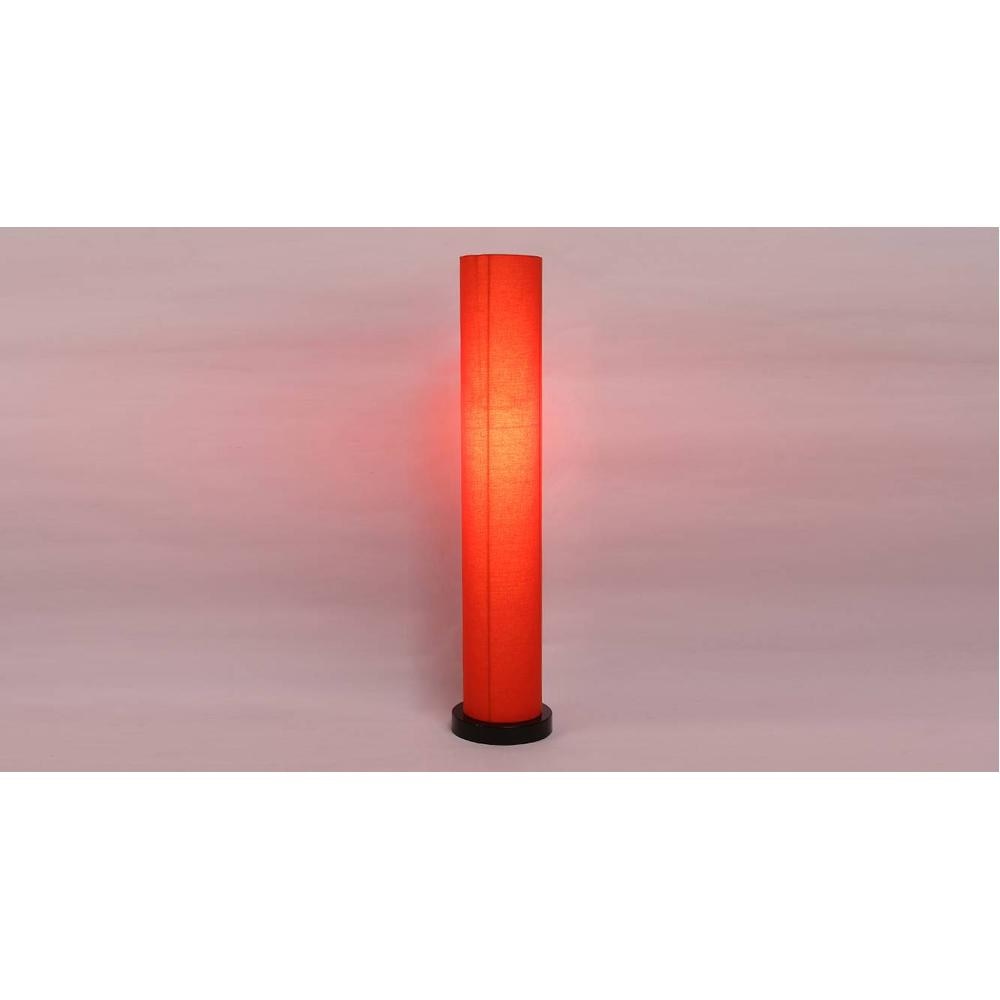 Charlize Orange Cotton Shade Floor Lamp