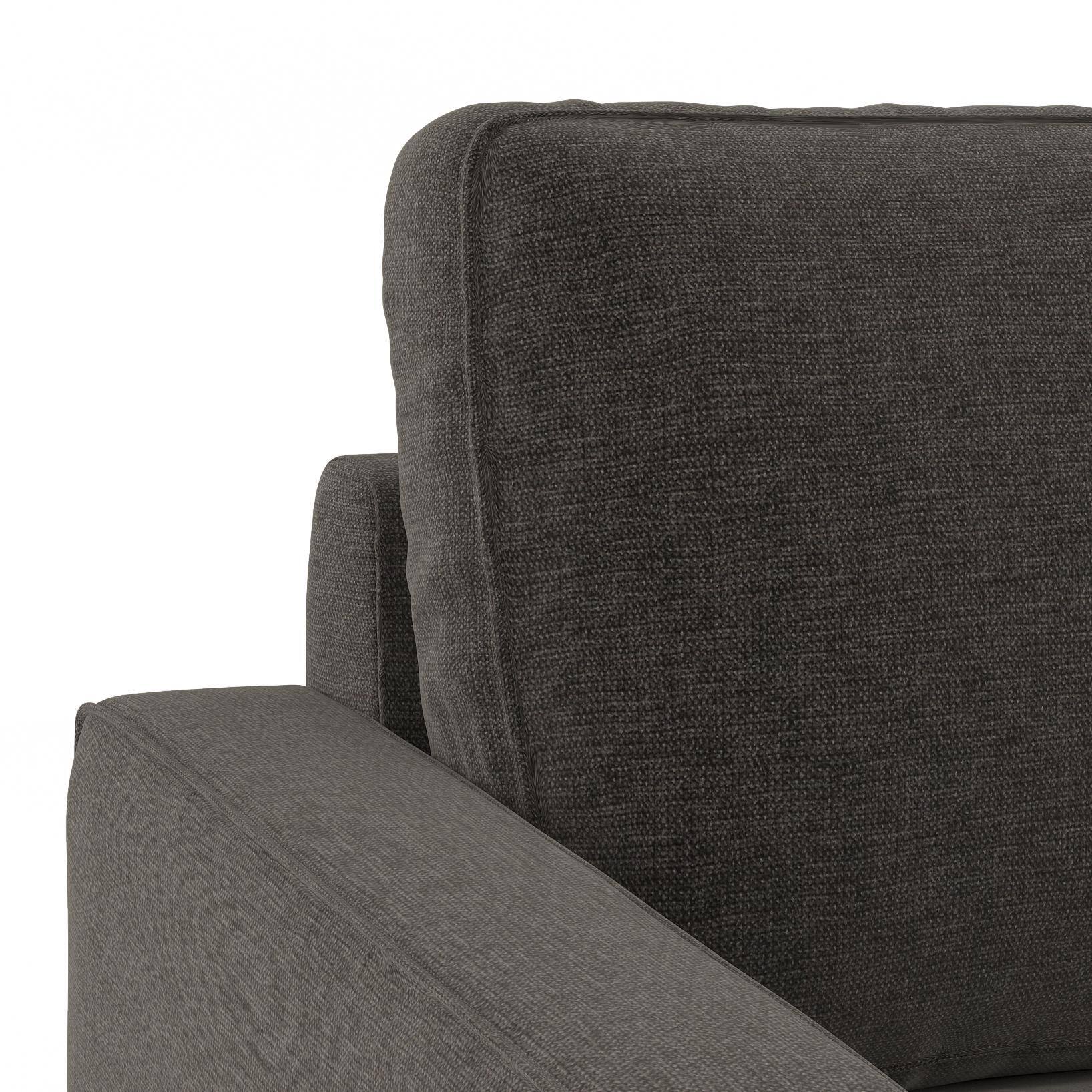 Apollo Compact Sofa (Colour : Smoke, Cushion : Soft, Back Type : High Back, Seating Capacity : Right Aligned 2 Seater + Right Aligned Chaise + Ottoman)