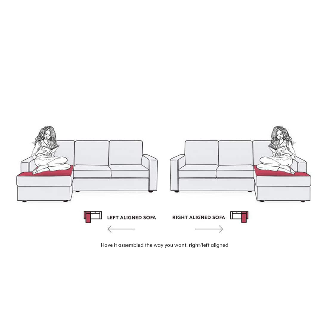 Kowloon Sectional Sofa Cum Bed with Storage Colour Urban grey premium chenille