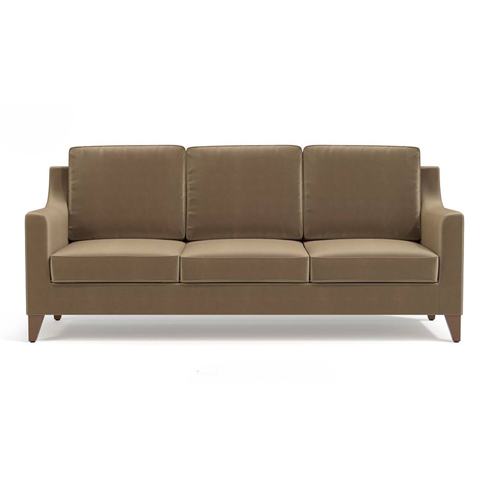 Abbey 3 Seater Fabric Sofa in Fawn Velvet Colour