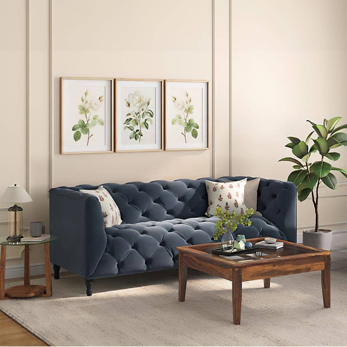 Henrietta 3 Seater Fabric Sofa (Davos Plus)