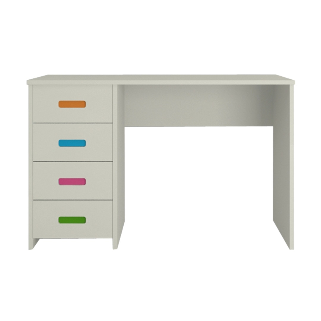 Casablanca Kids Multicolor Study Desk with 4 Drawers in Ivory Colour