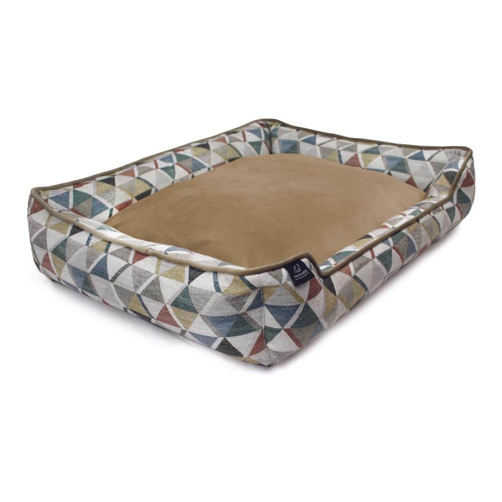 Printed Cuddler Polyester Pets Bed in Multicolor Colour