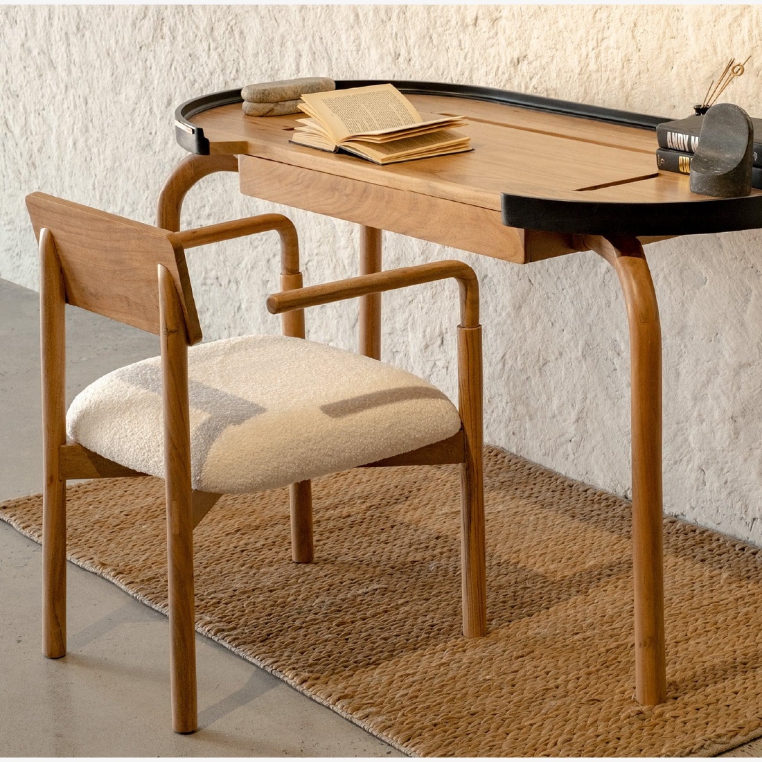 Andaman Teressa Solid Wood Study Table in Black Colour - Orange Tree