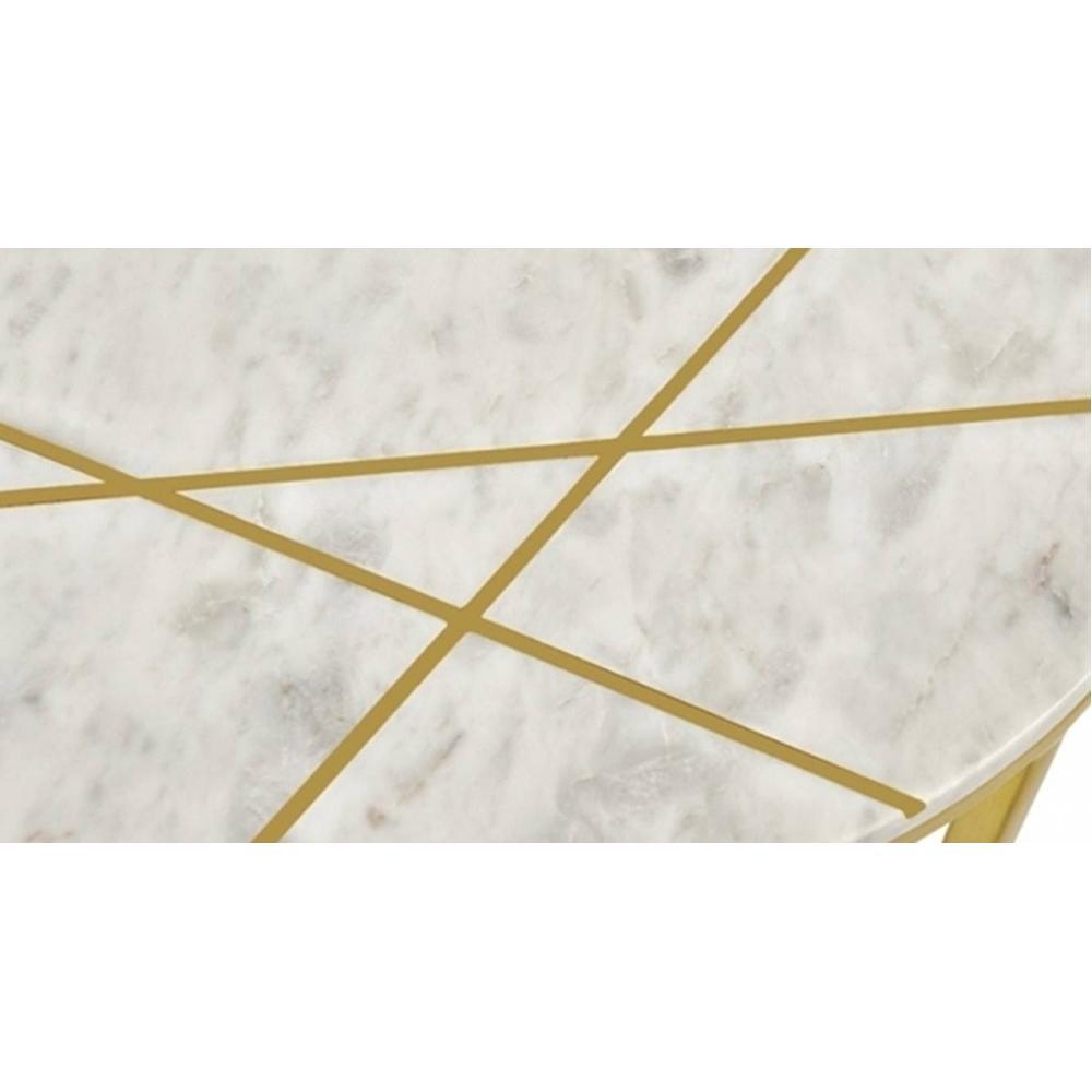 Morag Metal Side Table in  Gold Finish