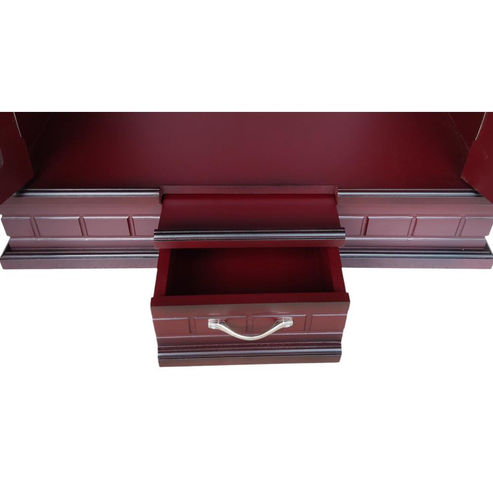 triveni engineered wood prayer unit in mahagony finish