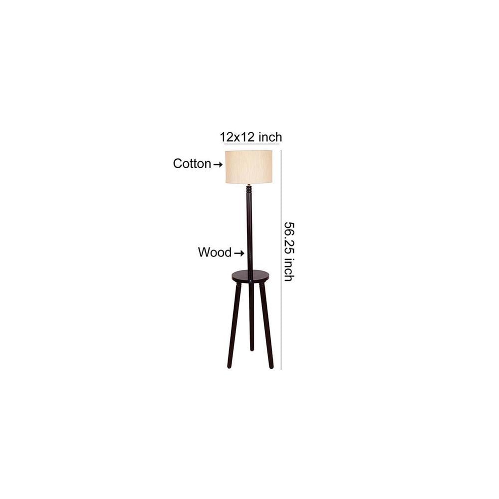 Fiona White Cotton Shade Floor Lamp