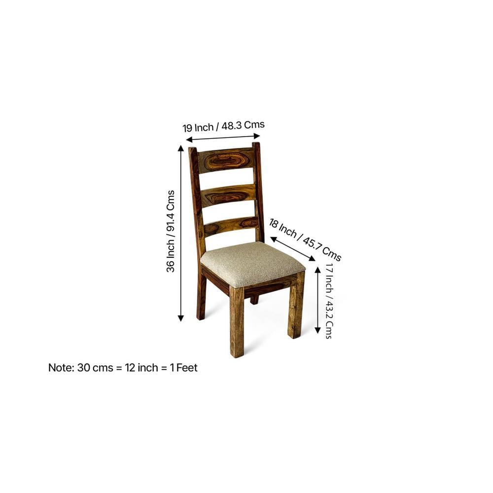 Oakmont Sheesham Wood Accent 6 Seater Dining Set With Teak Finish