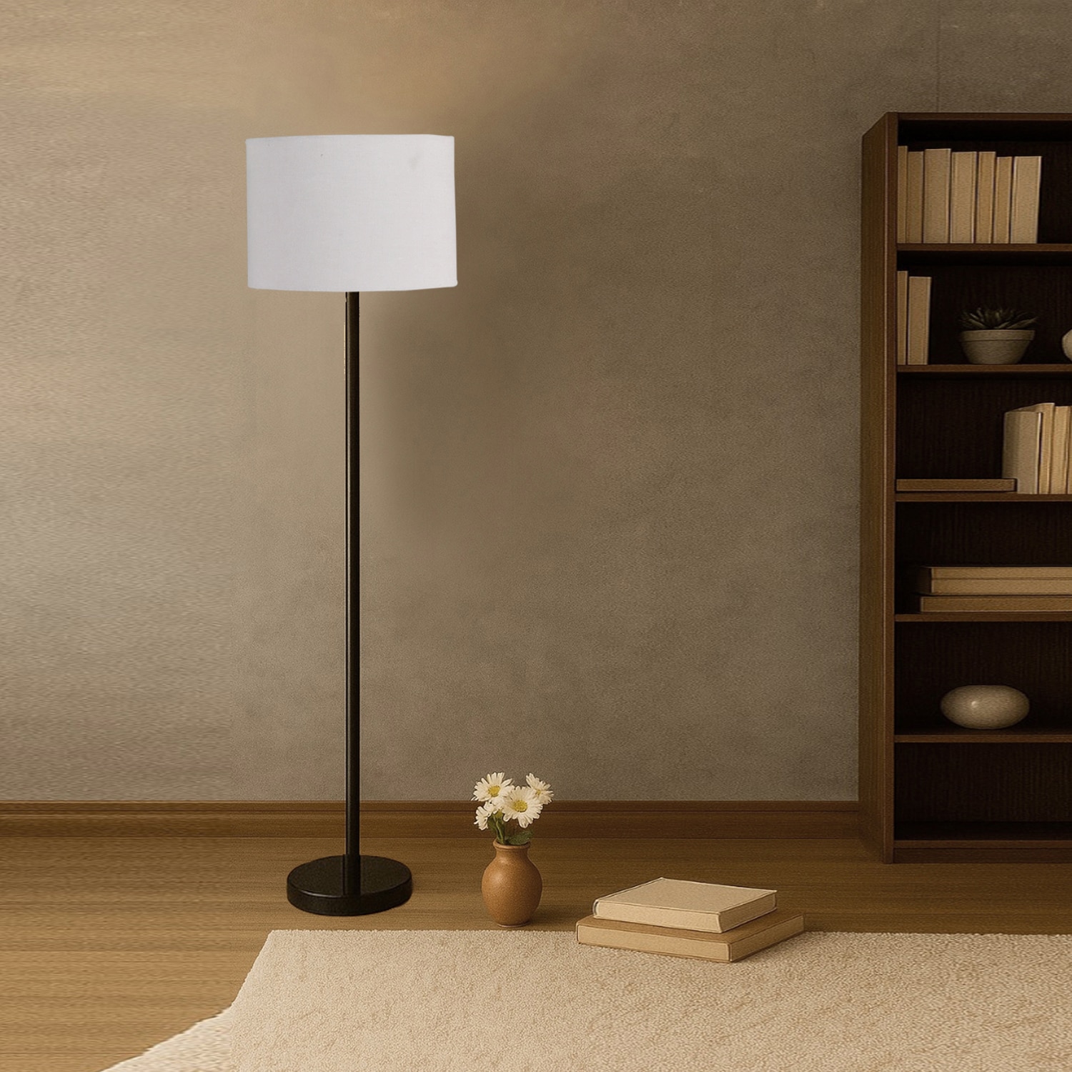Devansh Wood Floor Lamp