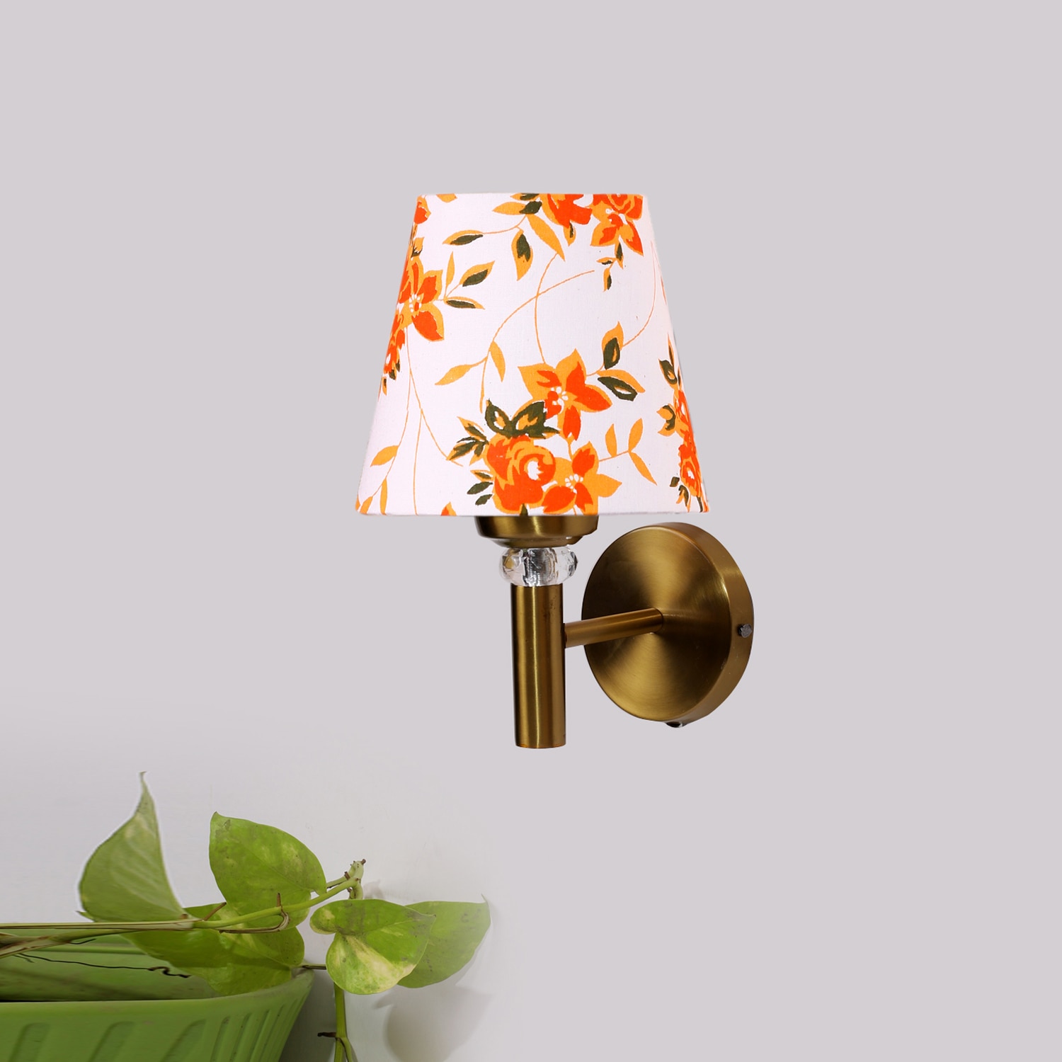 Devansh Metal Electric Wall Light in Gold Colour with Multi Shade Count of 1 Light - Devansh