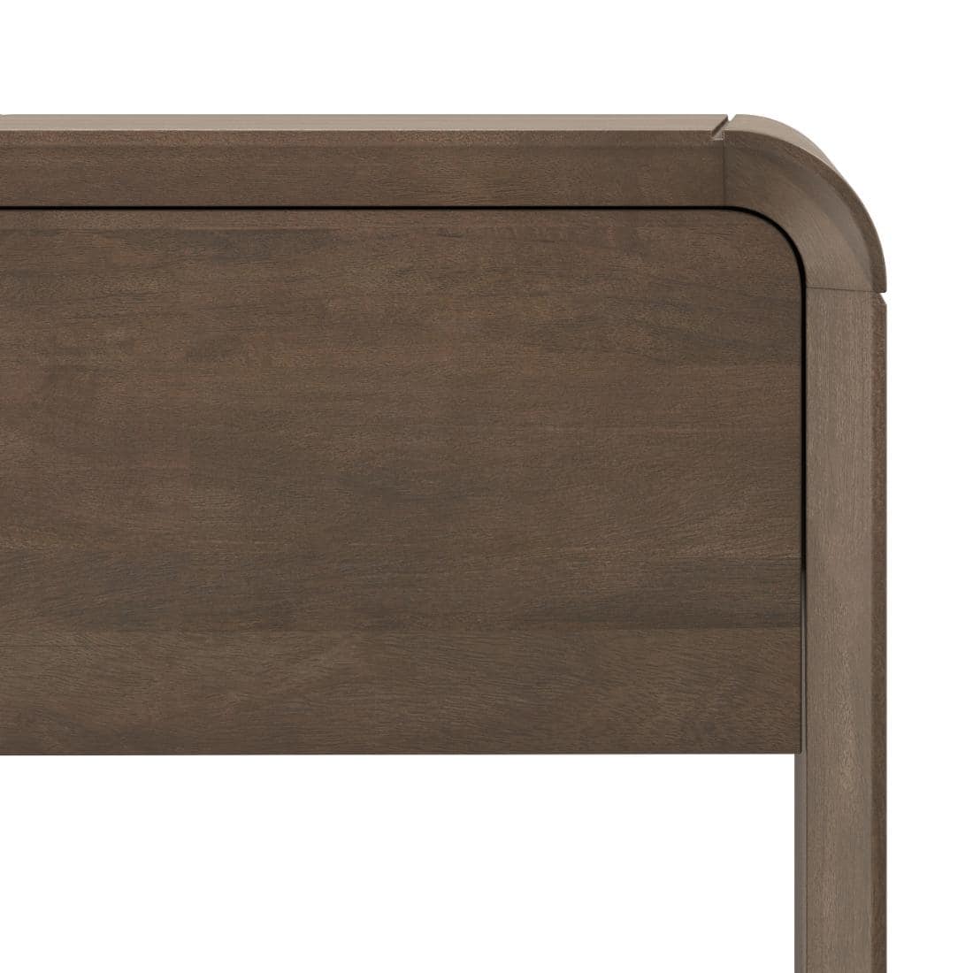 Hiro Solid Wood Bedside Table In Danish Walnut Finish