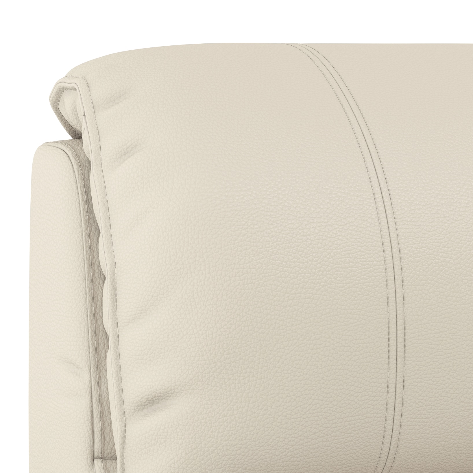 Leeroy Three Seater Leather Recliner Sofa in Oyster White Colour