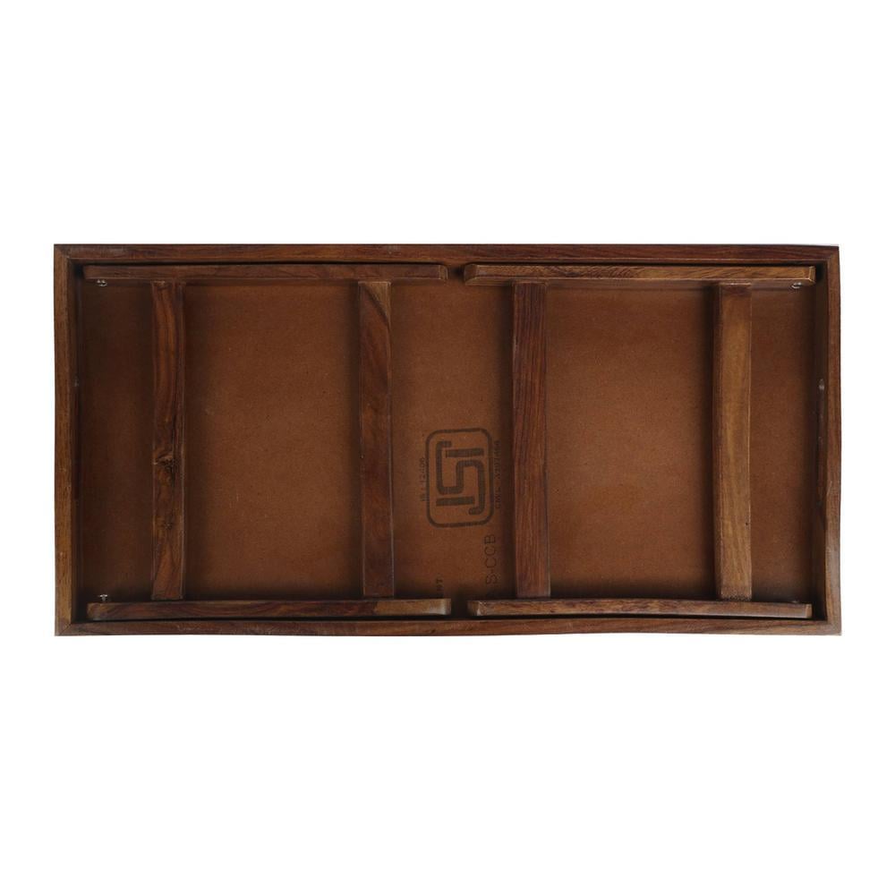 Cereal Central Solid Wood Bookshelf and Serving Tray In Multicolour