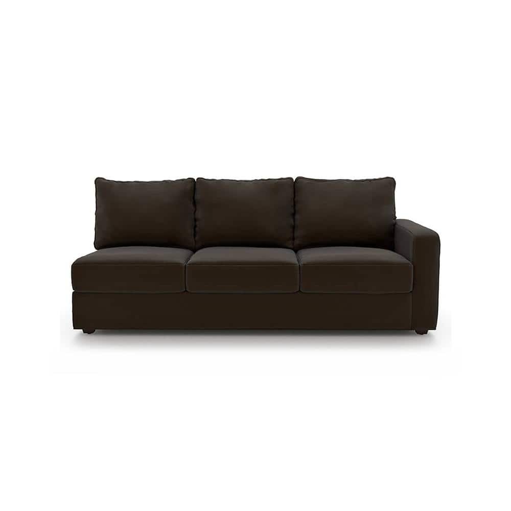 Apollo Compact Sofa (Colour : Chocolate, Cushion : Soft, Seating Capacity : Left Aligned 3 Seater + Left Aligned Chaise + Ottoman)
