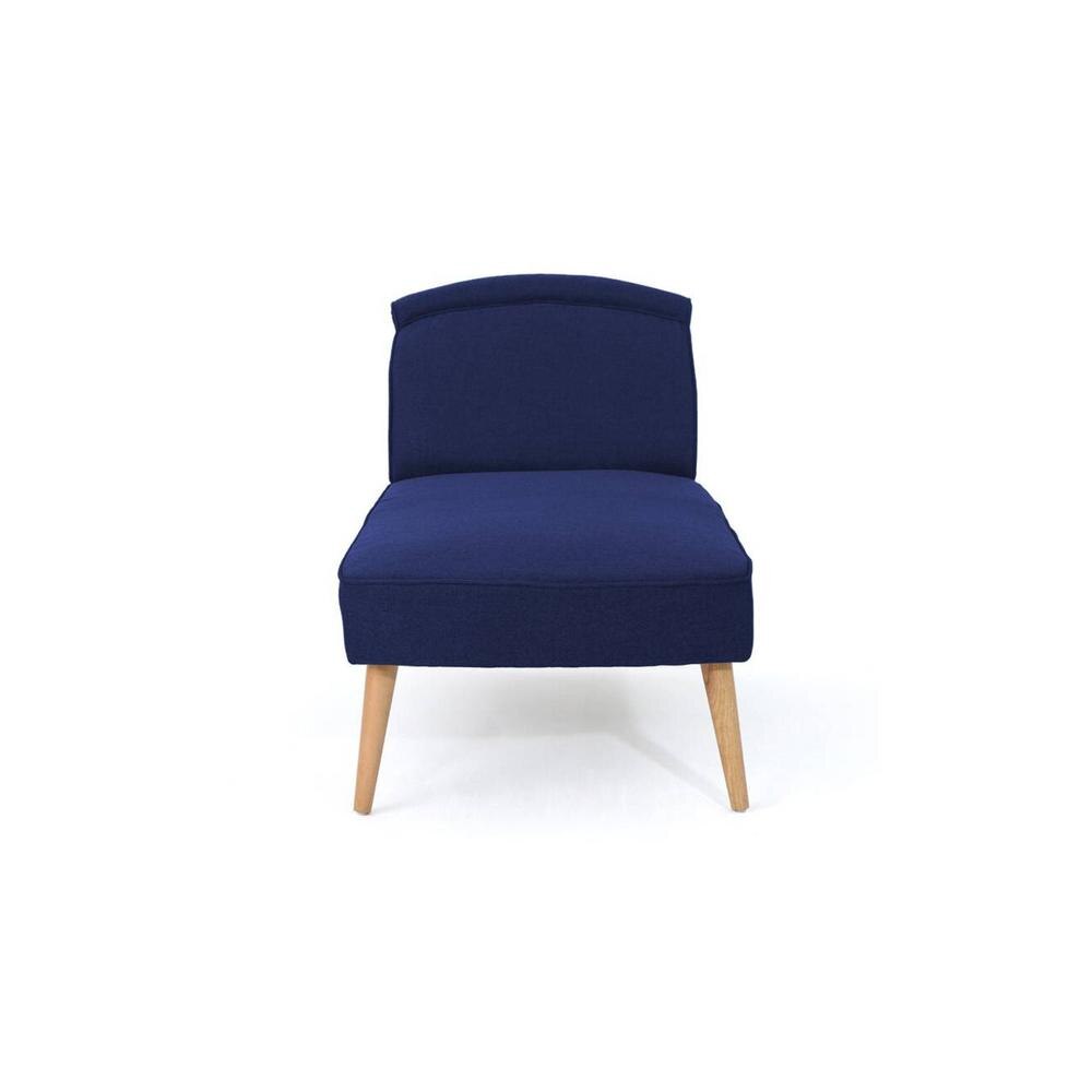 Recame Fabric Chaise Launger in Navy Blue Colour