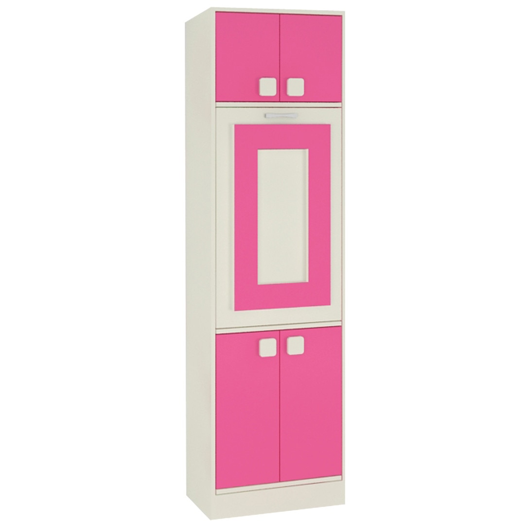 Royale Kids Folding Study Desk cum Bookshelf in Barbie Pink Colour