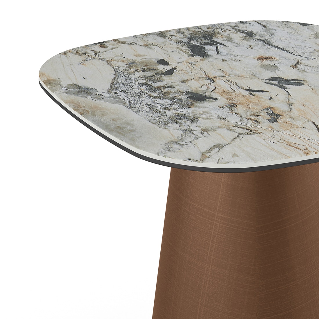 Aeris Metal Side Table in Saturn Spanish Ceramic Finish