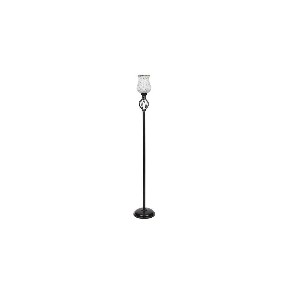Daisy Black Glass Shade Floor Lamp