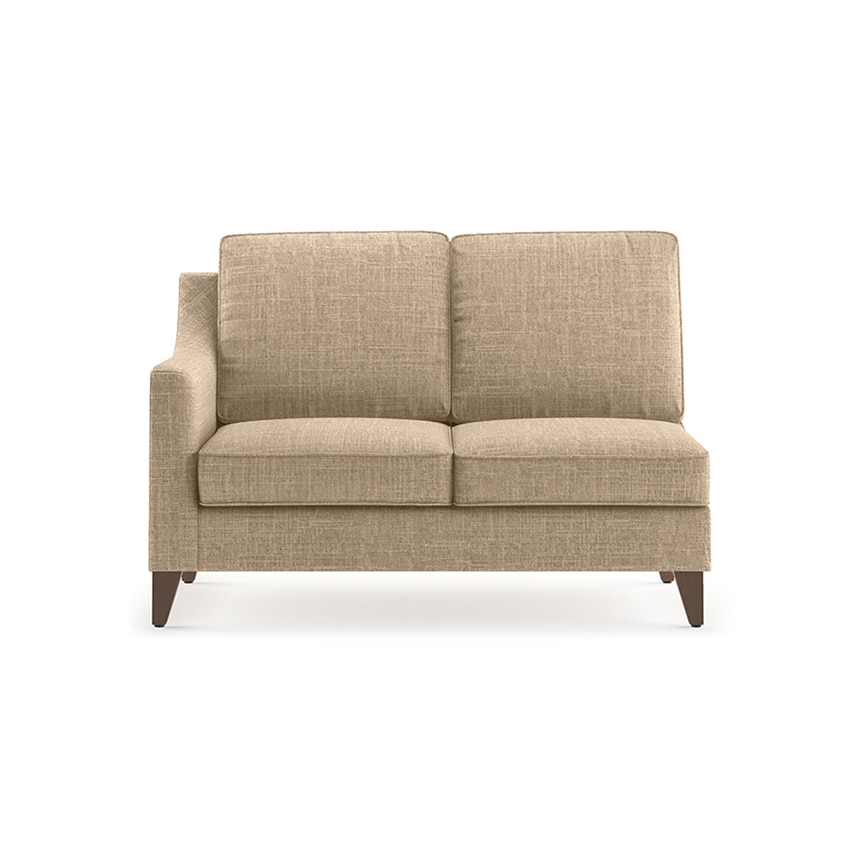 Abbey Sectional Sofa (Colour : Sandshell Beige, Cushion : Hard, Seater : Right Aligned 2 Seater + Right Aligned Chaise)