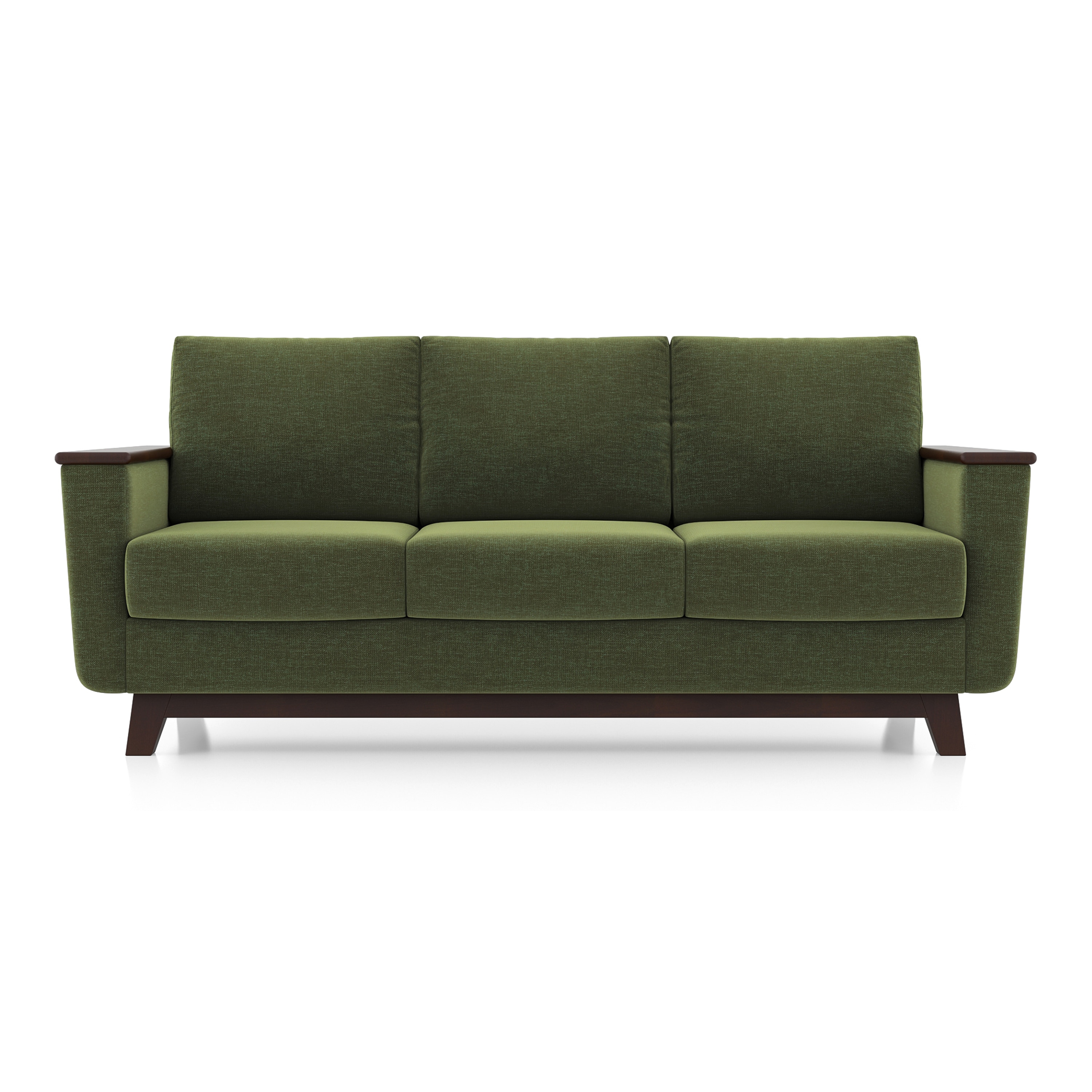 Corby Essential 3 Seater Fabric Sofa In Moss Green