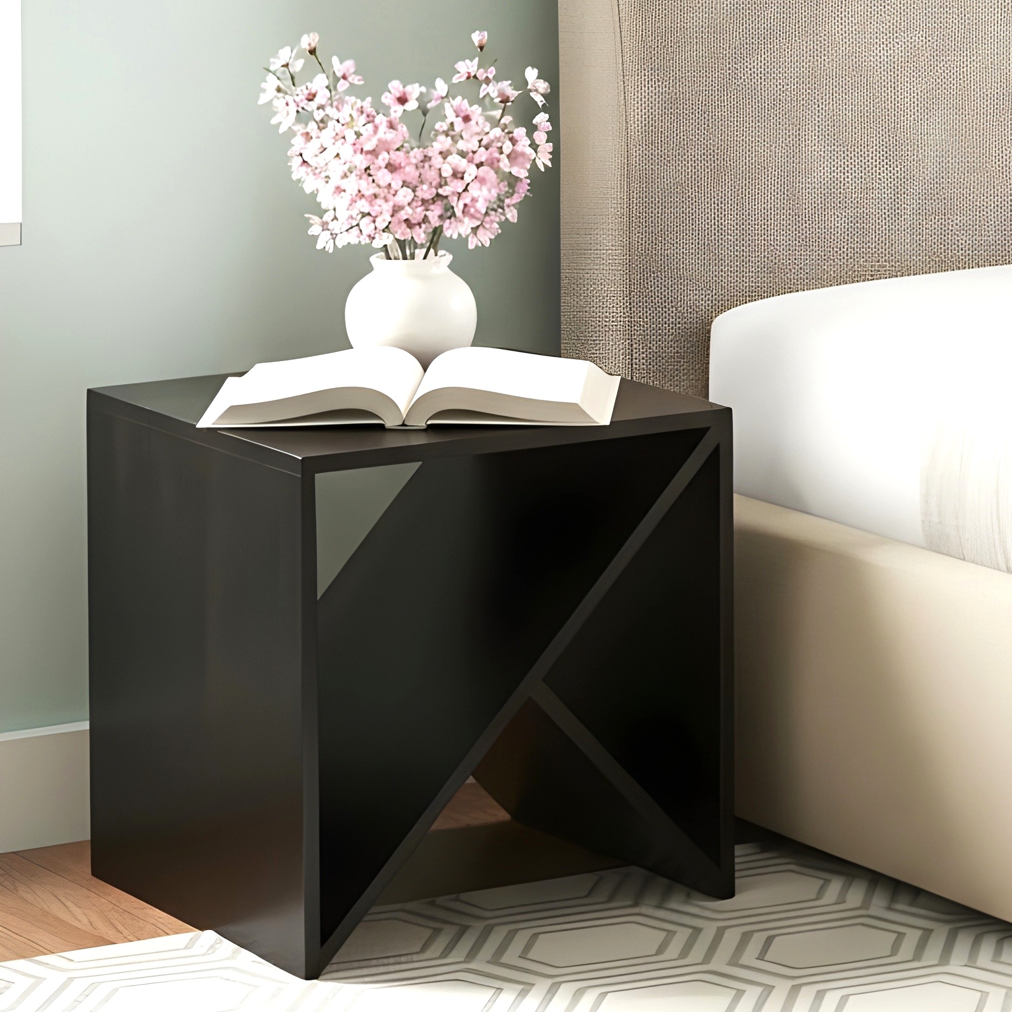 Noah Side Table - Dark Walnut Finish
