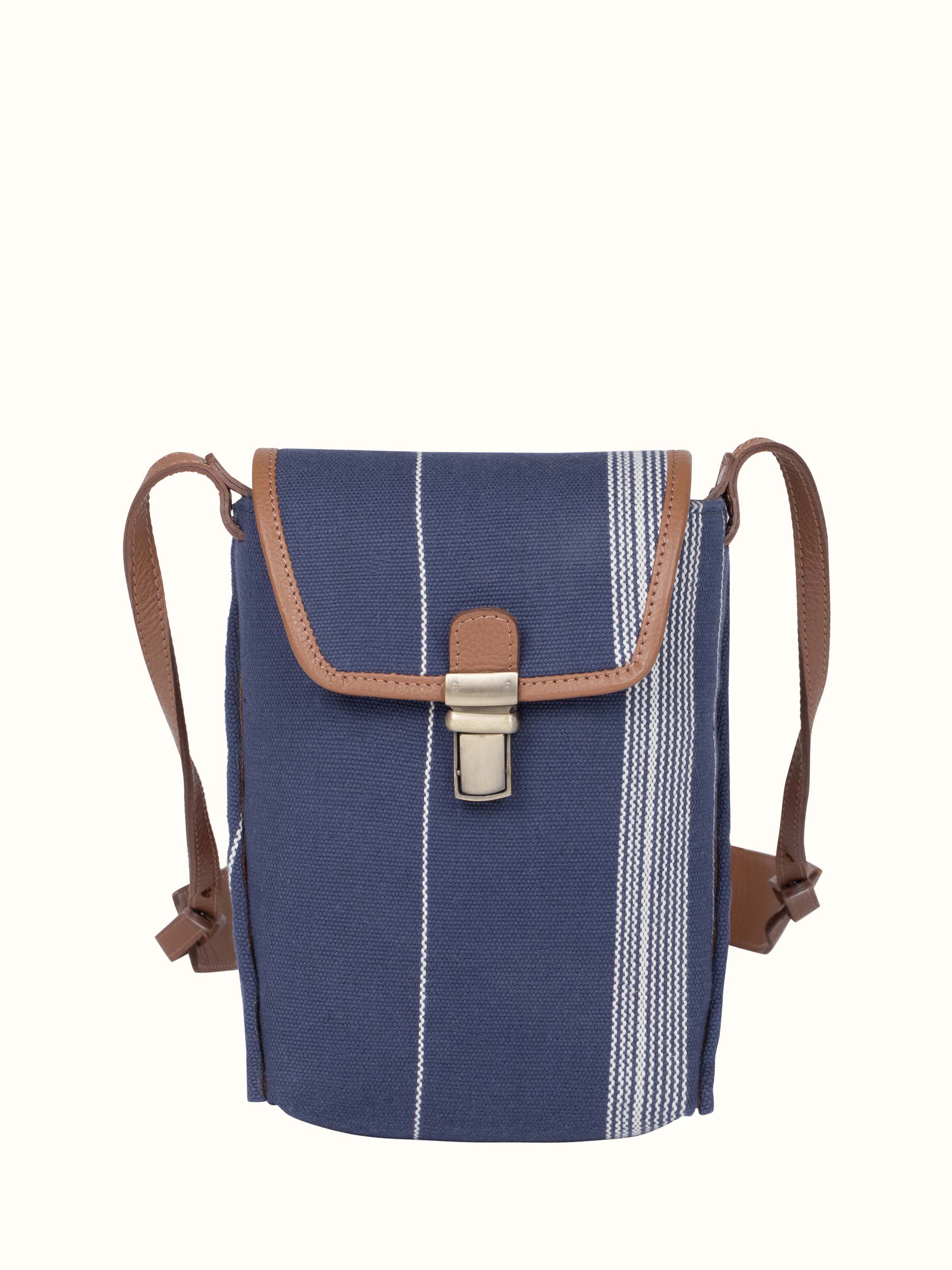 Blue Handloom Cotton Sling Bag