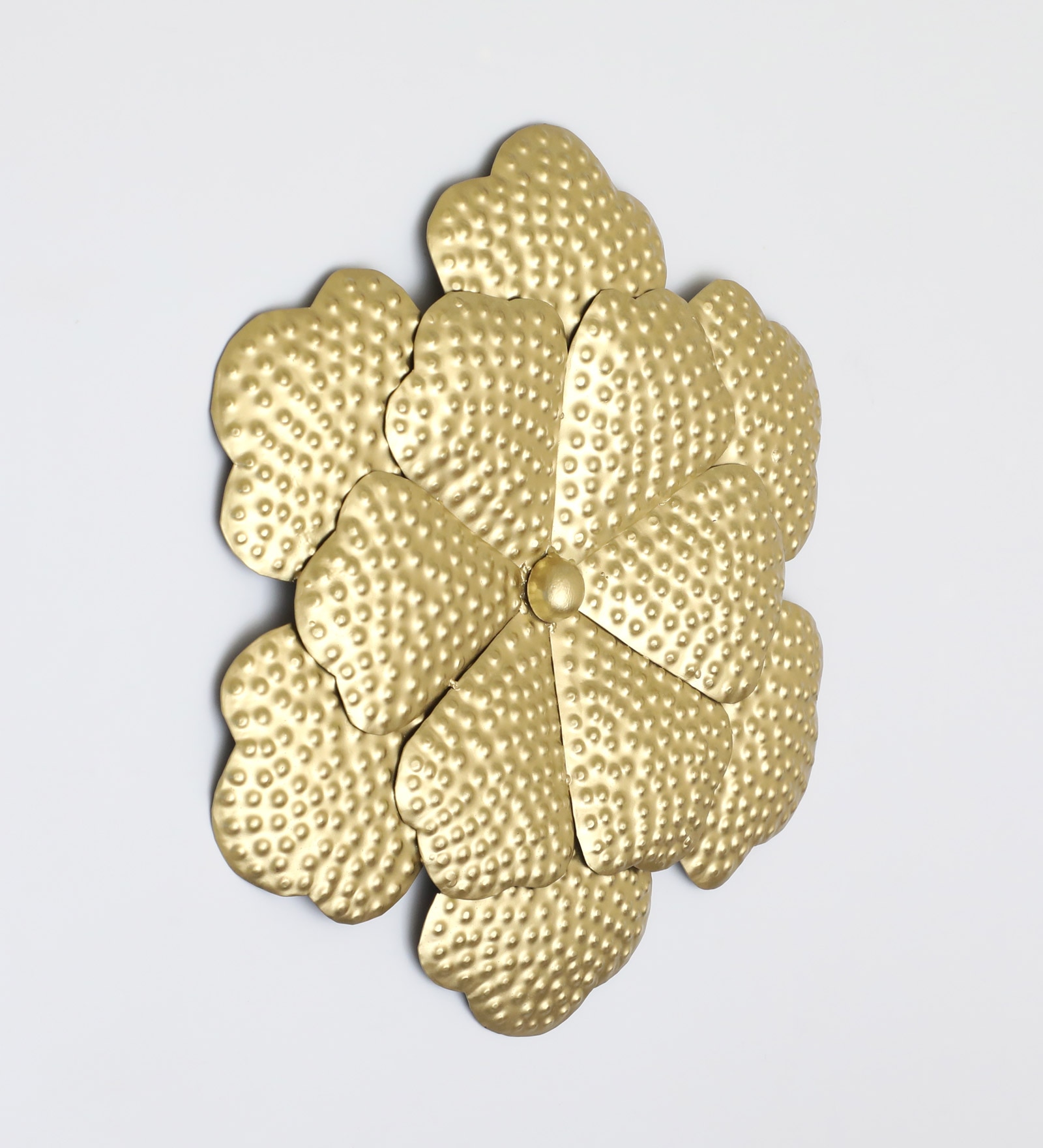 Vamli Abstract Metal Wall Decor in Gold Set of 1 - Vedas Exports