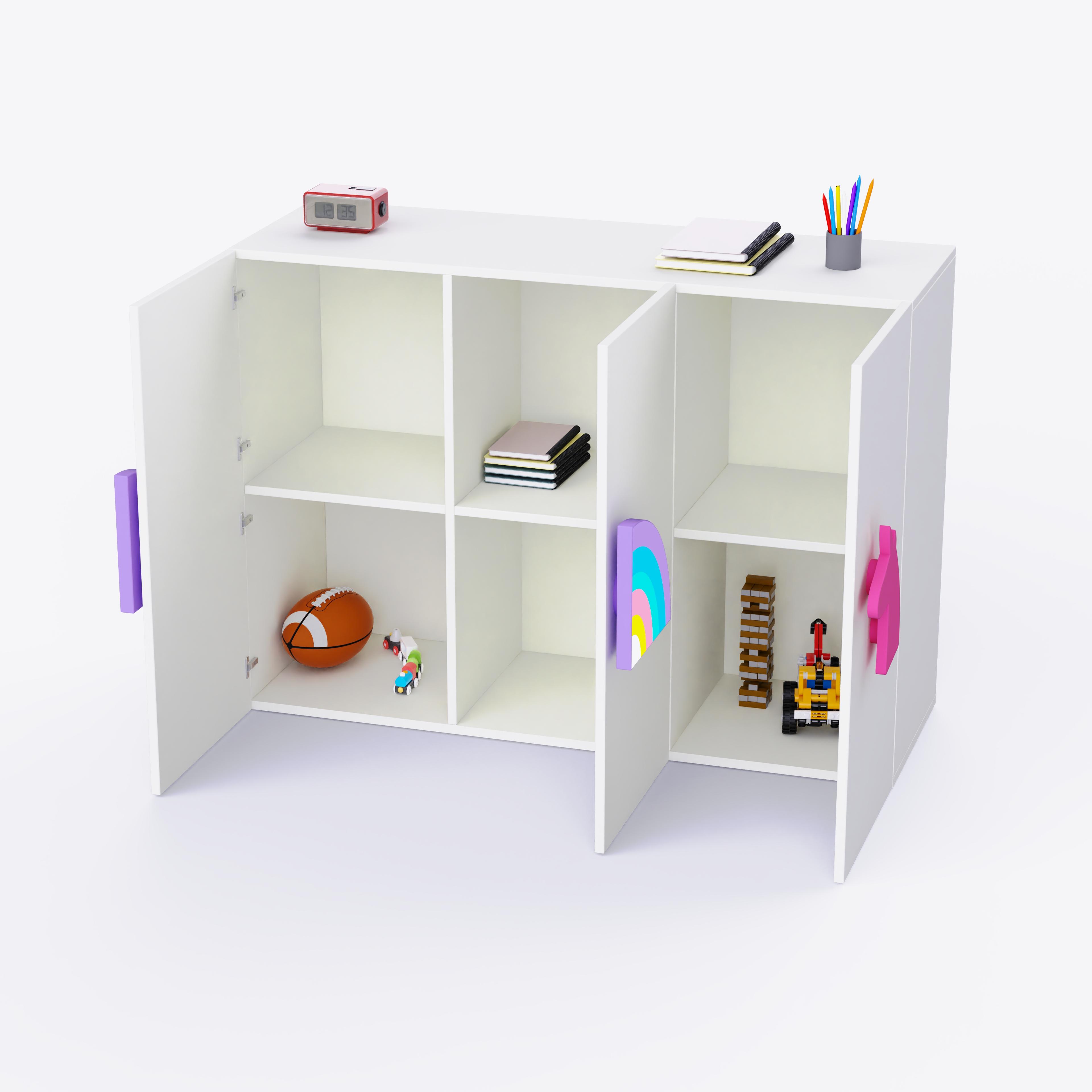 Unicorn'S Playground Cabinet Storage In White Colour