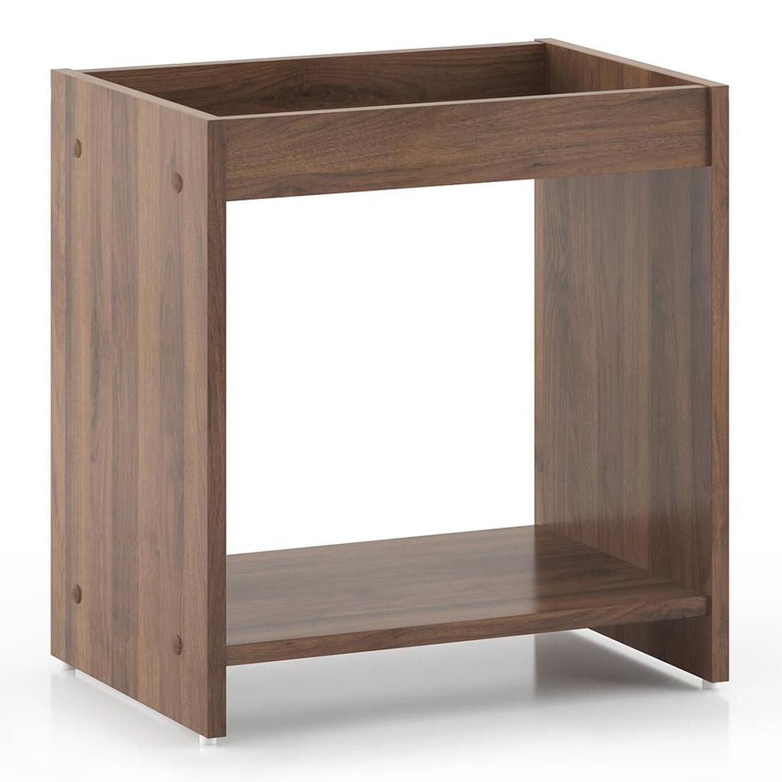 Ally Engineered Wood Side Table in Classic Walnut Finish