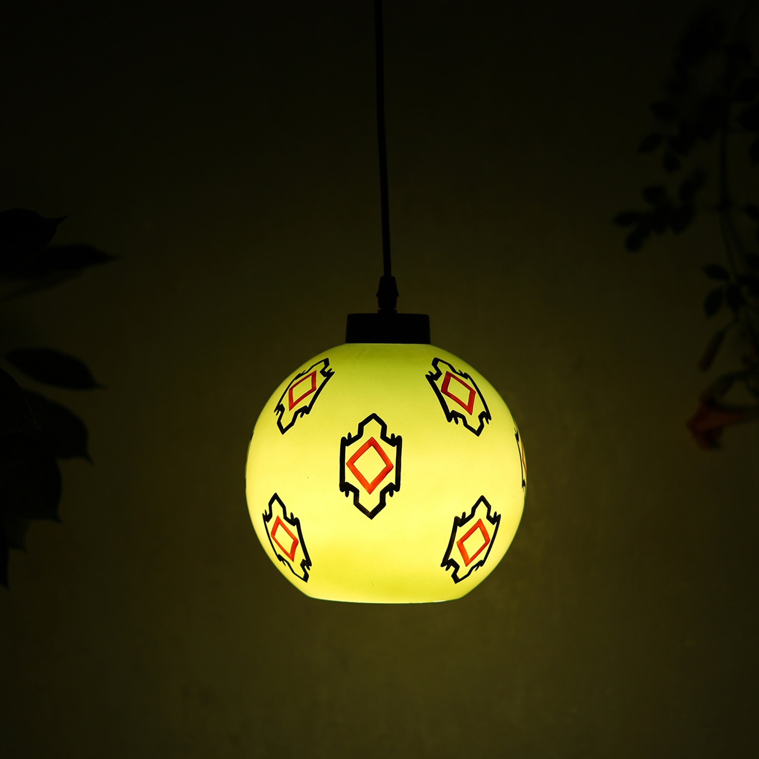 Rhythmic Glass Electric Ceiling Light in White Colour - Posh N Plush