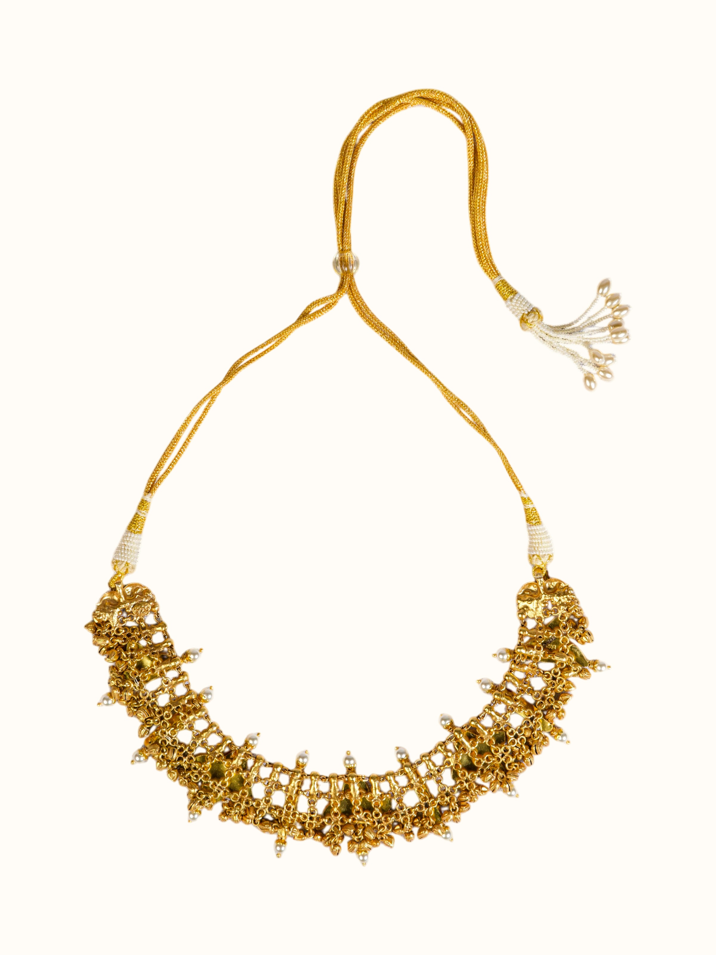 Silver Smithing Gold Plated Kundan Necklace
