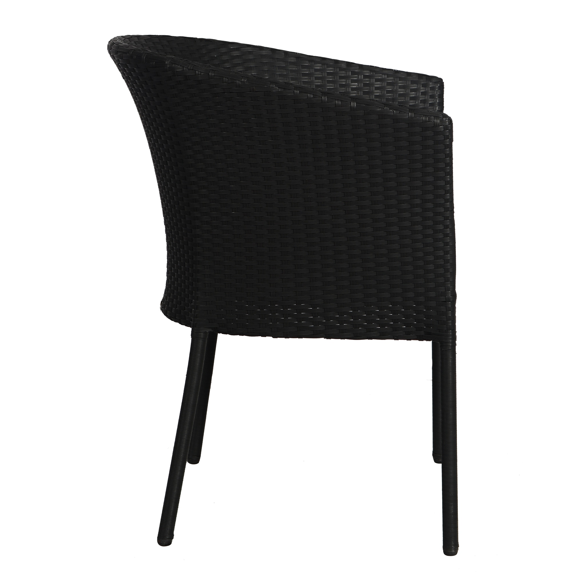 Lismore  Wicker Table And Chair Set In Black Finish