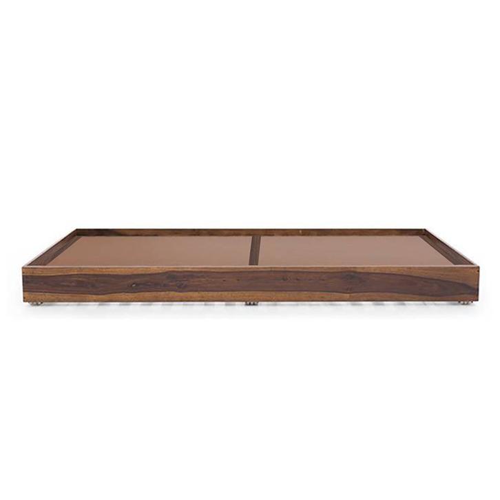 Merritt Solid Wood Single Size Bed In Teak Finish