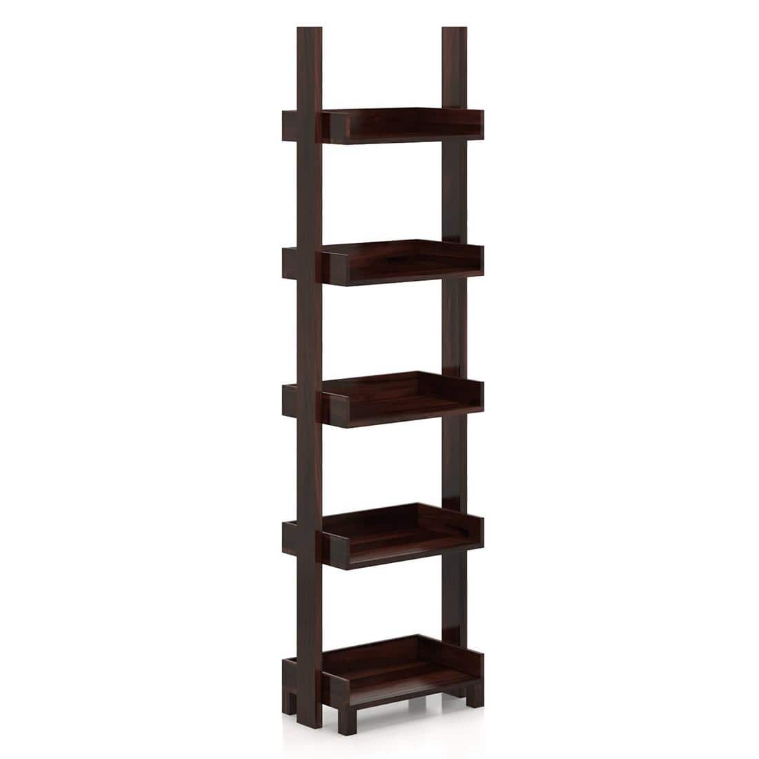 Austen Solid Wood Bookshelf in Mahogany Finish