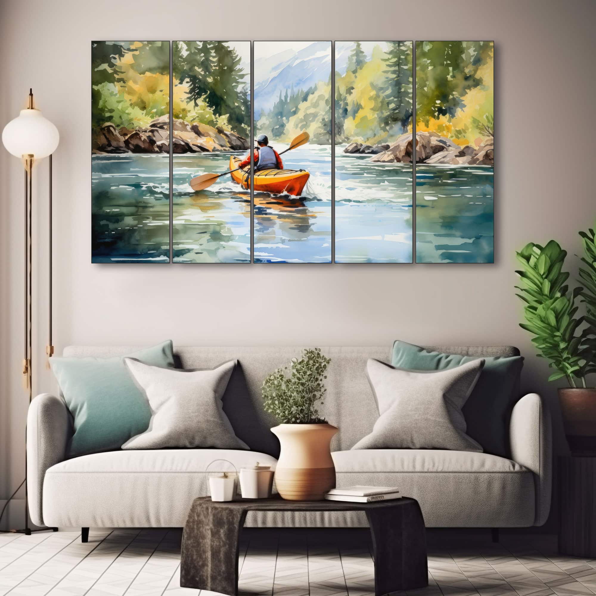 The Castle Decor Nature Art Wall Painting Wooden Framed Digital Painting 27x48 Inch (Style 2) - The Castle Decor