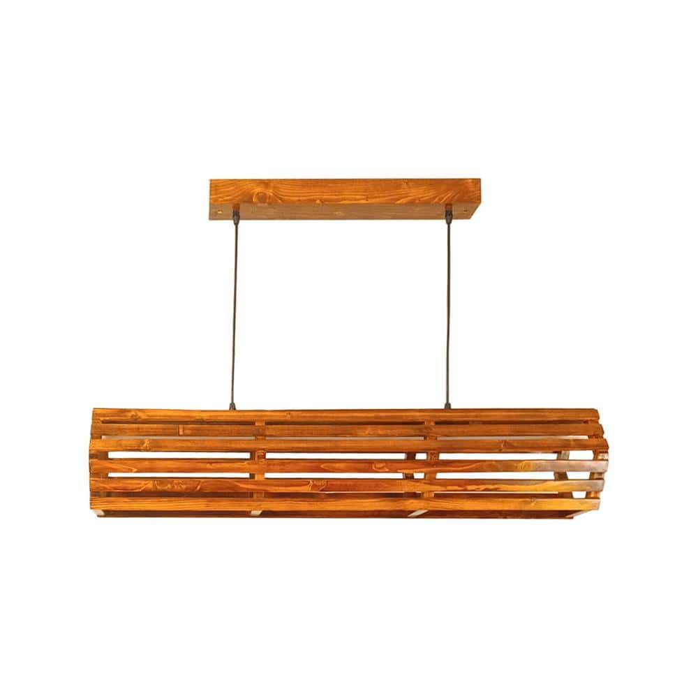 Flora 36 Baton Brown Wooden LED Hanging Lamp