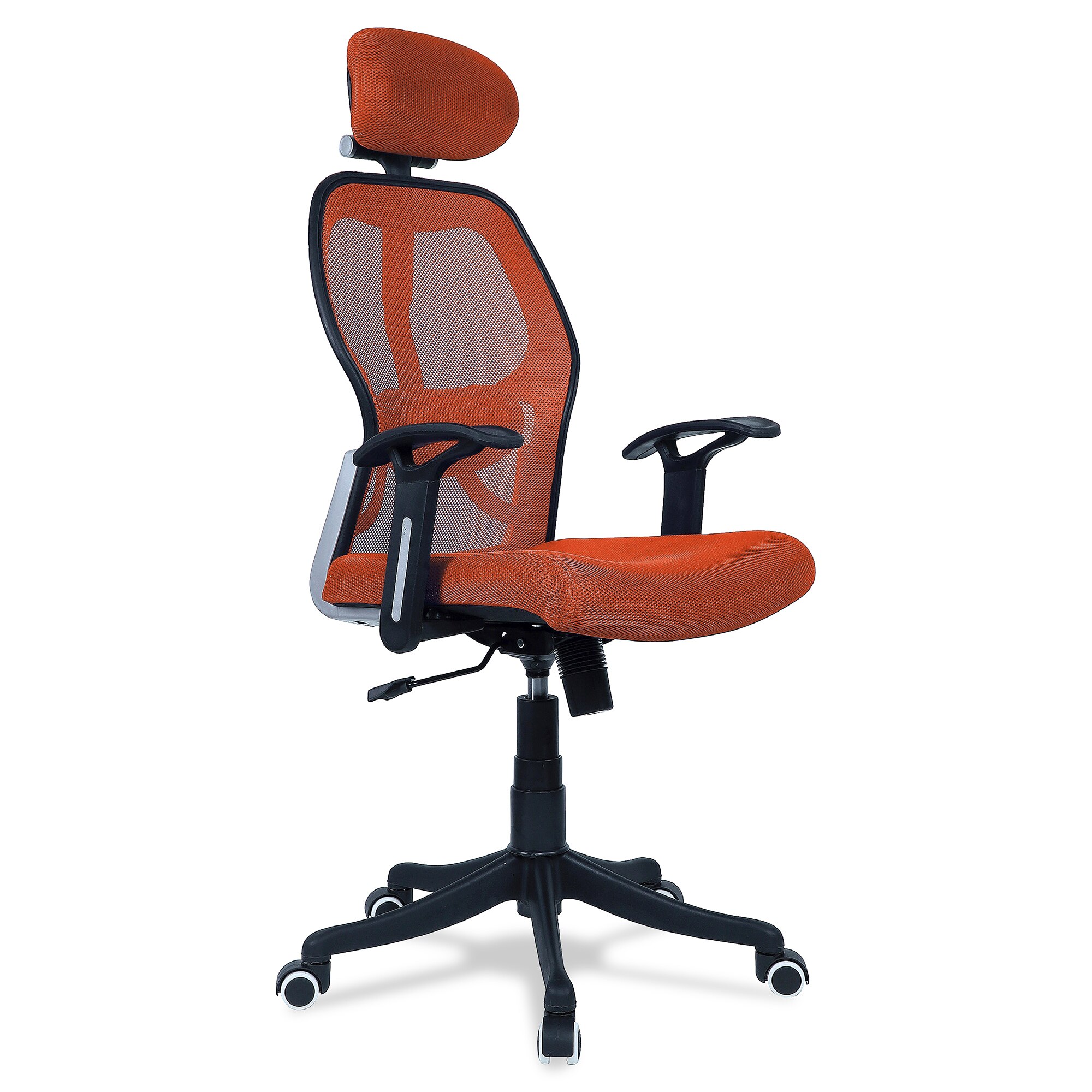 Reaii Mid Back Ergonomic Chair in Orange Colour
