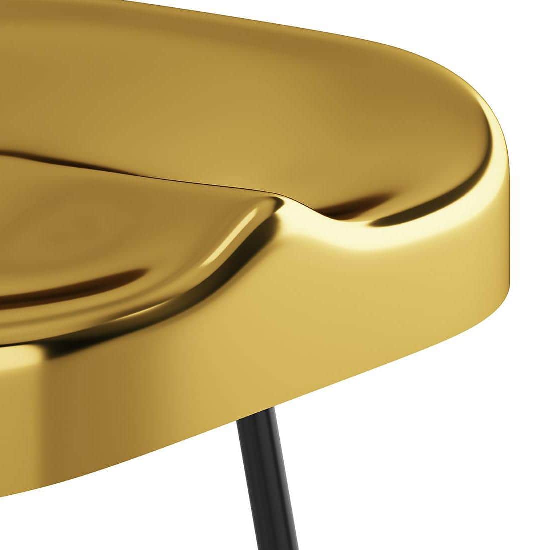 Sherman Metal Bar Stool in Brass Finish