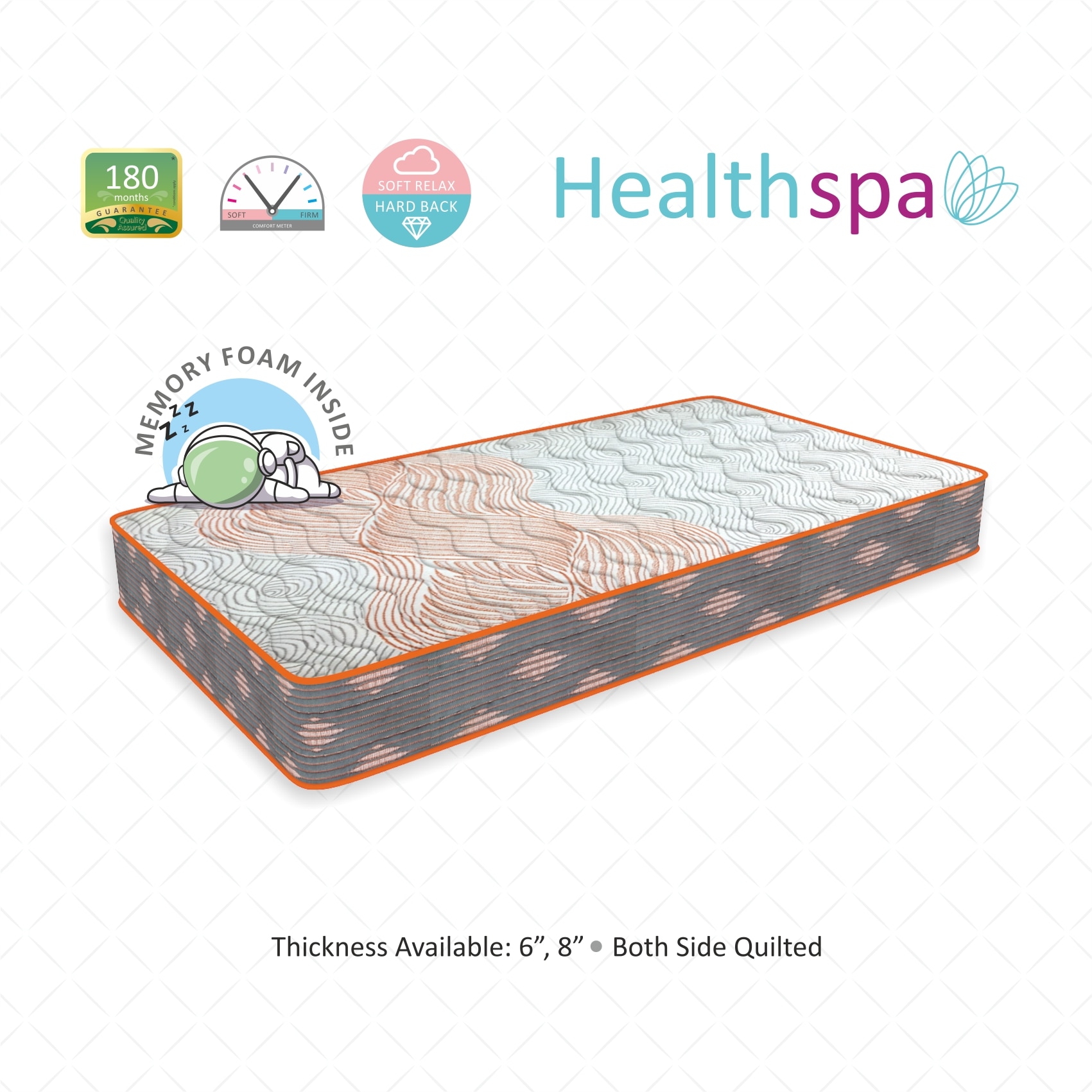 Health Spa Active Orthopedic High Resilience Foam Mattress