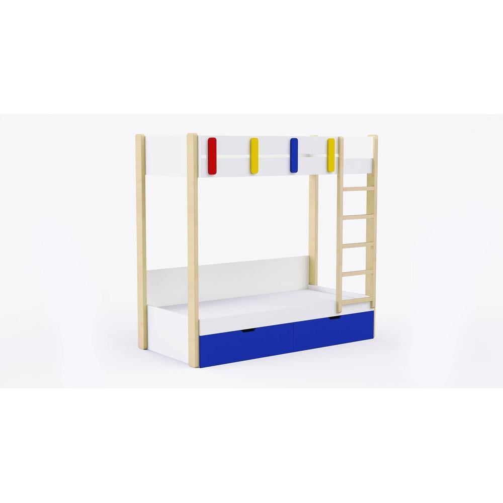 Pine Tree Bunk Bed with Drawer Storage