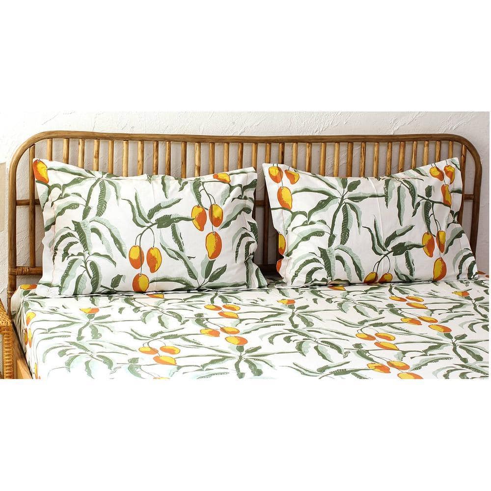 Nevaeh Multicolor Abstract 180 TC Fabric Double Size Bedsheet With count of 2 Pillow Covers