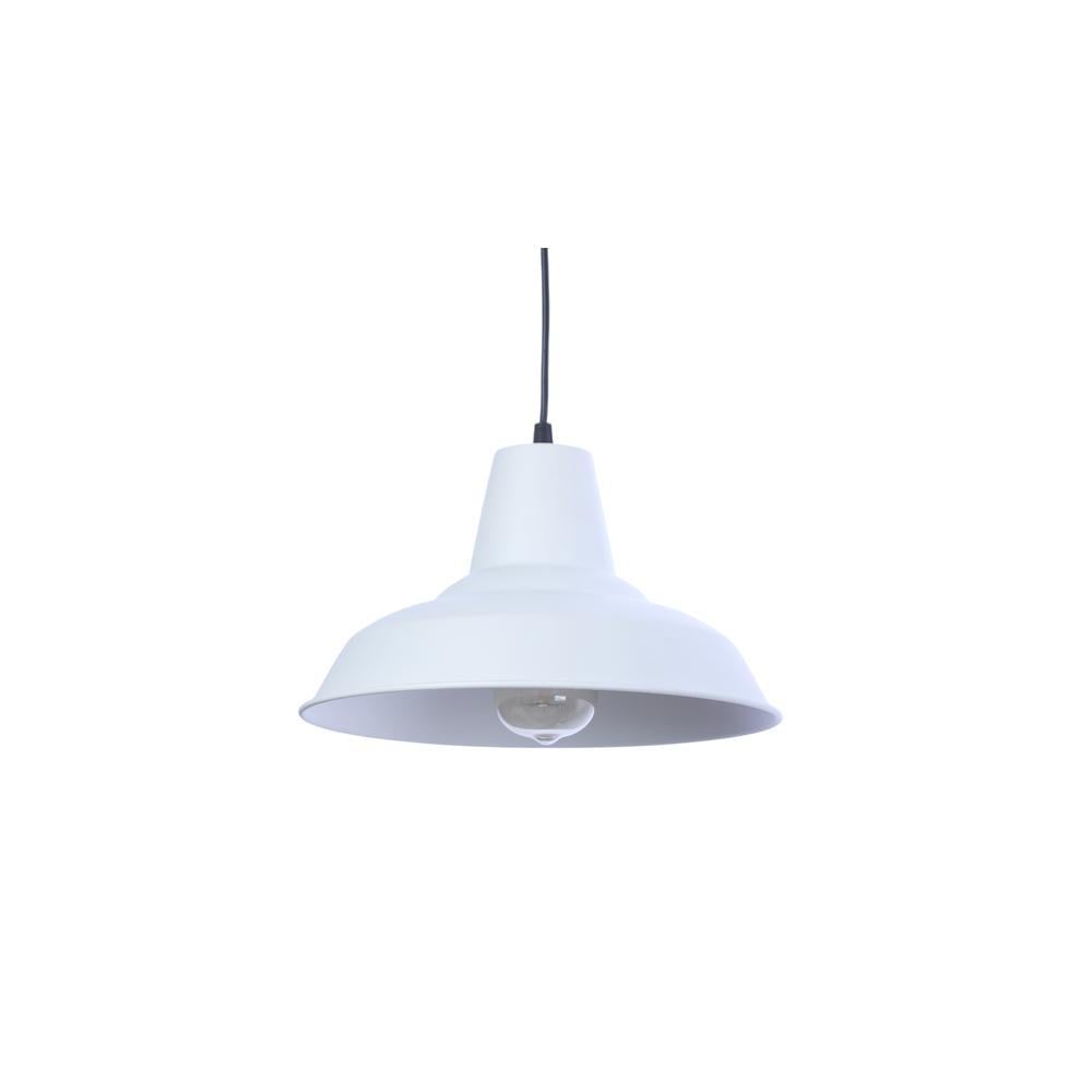 Opi Minimal Pastel White Metal Single Hanging Light